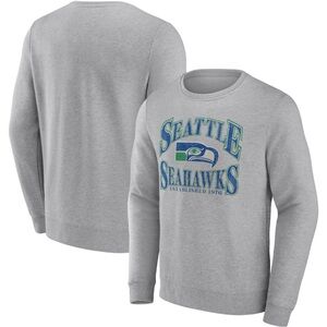 Men's Fanatics/Steel Heather/Seattle Seahawks/Pullover Sweatshirt/2XL